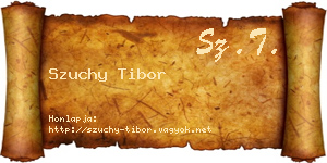 Szuchy Tibor névjegykártya